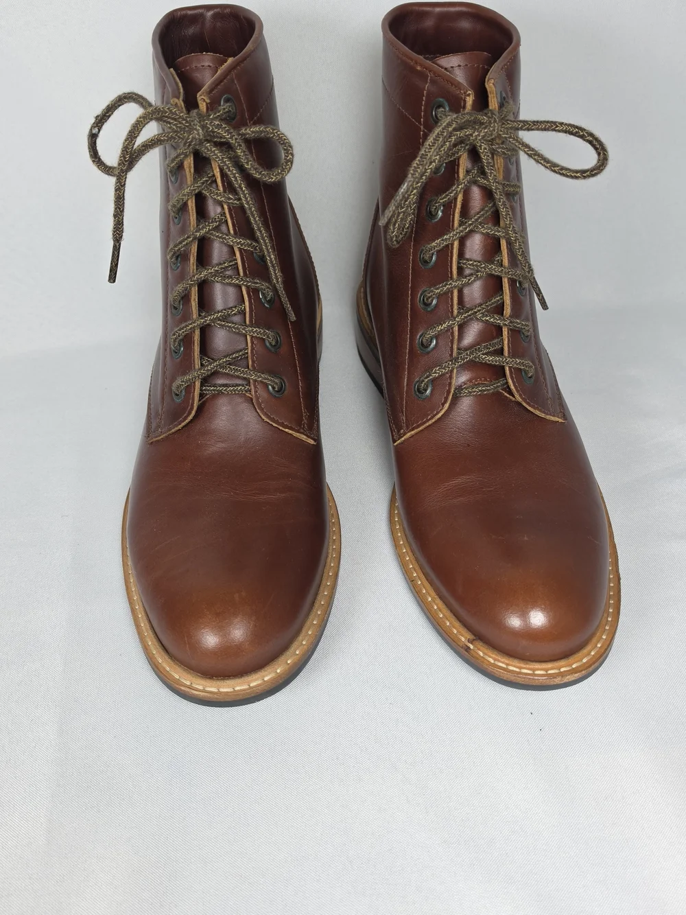 Nisolo Andres Everyday Boots Brandy Brown Leather Lace Up Mens 9